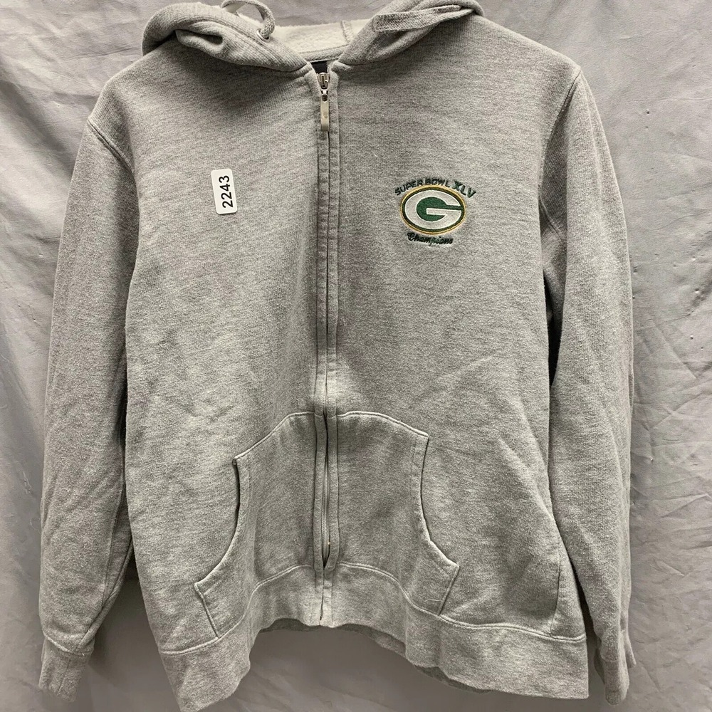 Greenbay Packers Adult Extra Large Grey Long Sleeve Super Bowl Champion Women's